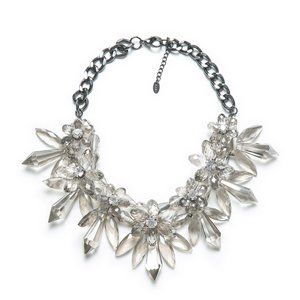 Zara Flower Crystal Statement Necklace